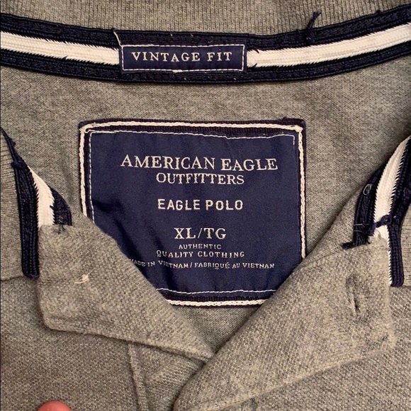 Grey American Eagle Polo - Picture 2 of 3